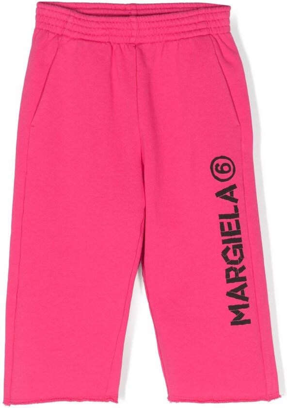 MM6 Maison Margiela Kids Jersey broek Roze