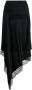 MM6 Maison Margiela Midi-rok met kanten afwerking Zwart - Thumbnail 1