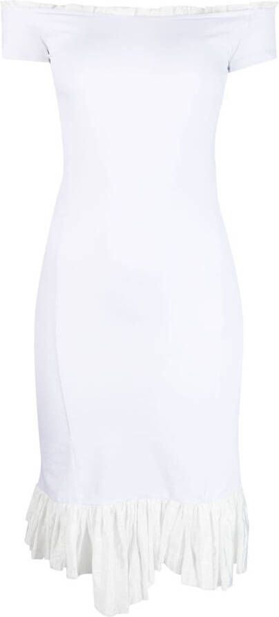 MM6 Maison Margiela Asymmetrische mini-jurk Wit