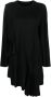 MM6 Maison Margiela Asymmetrische jurk Zwart - Thumbnail 1