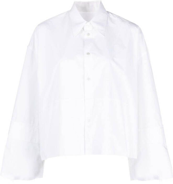 MM6 Maison Margiela Cropped blouse Wit