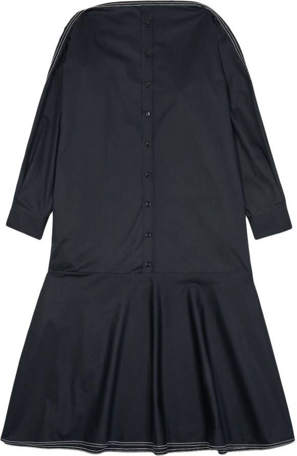 MM6 Maison Margiela Button-down maxi-jurk Zwart