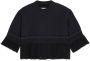 MM6 Maison Margiela Katoenen cropped sweater Zwart - Thumbnail 1