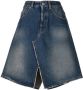 MM6 Maison Margiela Gerafelde spijkerrok Blauw - Thumbnail 1