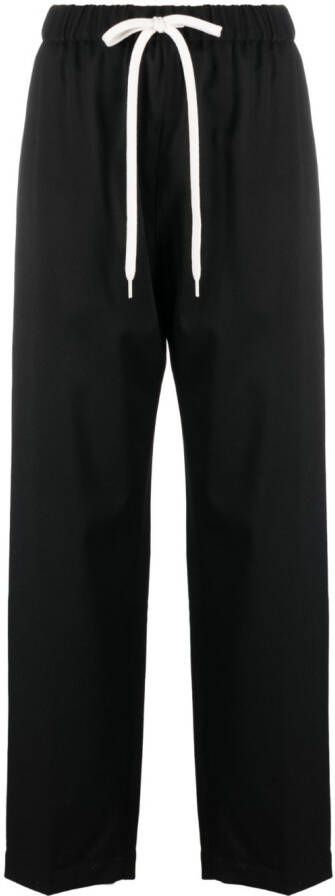 MM6 Maison Margiela Pantalon met trekkoordtaille Zwart