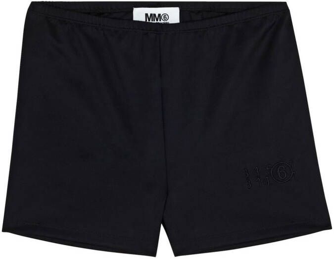 MM6 Maison Margiela Shorts met geborduurd logo Zwart