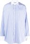 MM6 Maison Margiela Overhemd met geborduurd logo Blauw - Thumbnail 1
