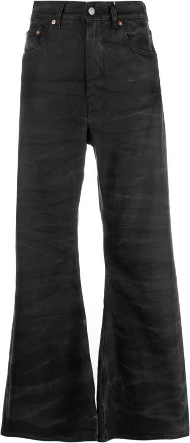 MM6 Maison Margiela Cropped flared jeans Zwart