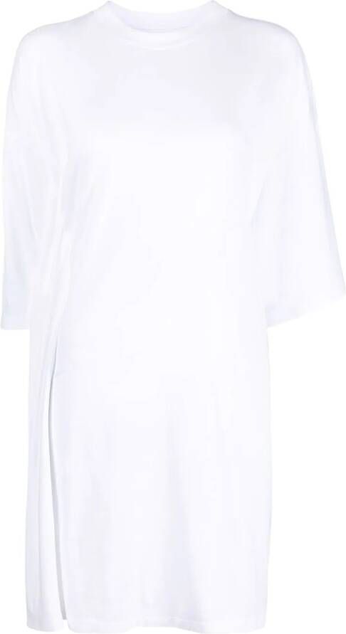 MM6 Maison Margiela Gedrapeerde T-shirtjurk Wit