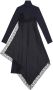 MM6 Maison Margiela Midi-jurk met kanten afwerking Zwart - Thumbnail 1