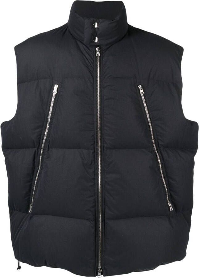 MM6 Maison Margiela Bodywarmer met hoge hals Zwart