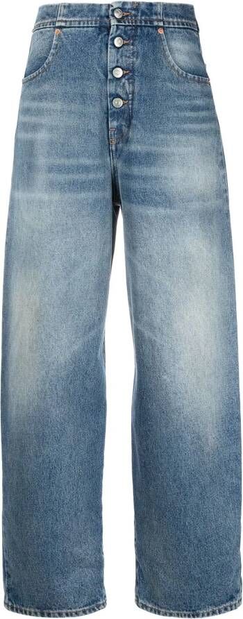 MM6 Maison Margiela High waist jeans Blauw