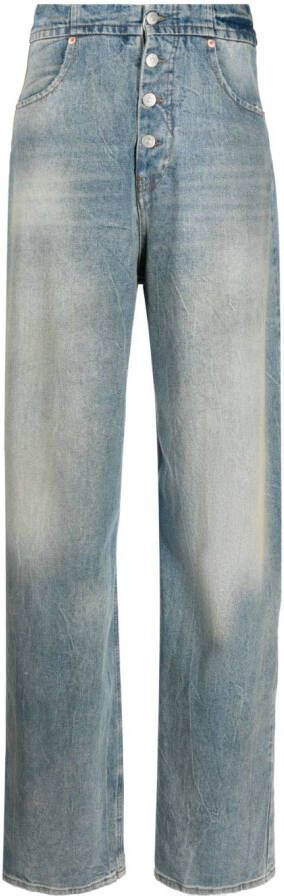 MM6 Maison Margiela High waist jeans Blauw