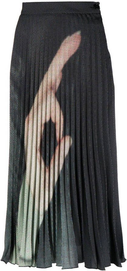 MM6 Maison Margiela High waist plooirok Zwart