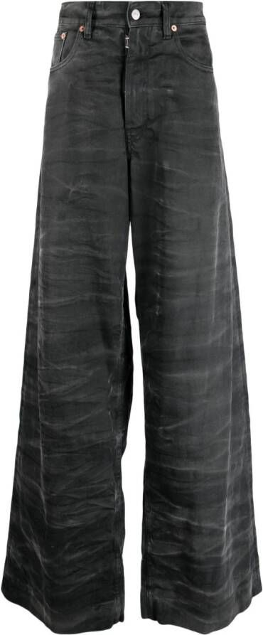 MM6 Maison Margiela Jeans met wijde pijpen Zwart
