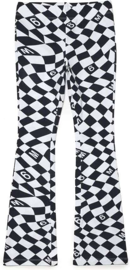 MM6 Maison Margiela Kids Geruite legging Wit