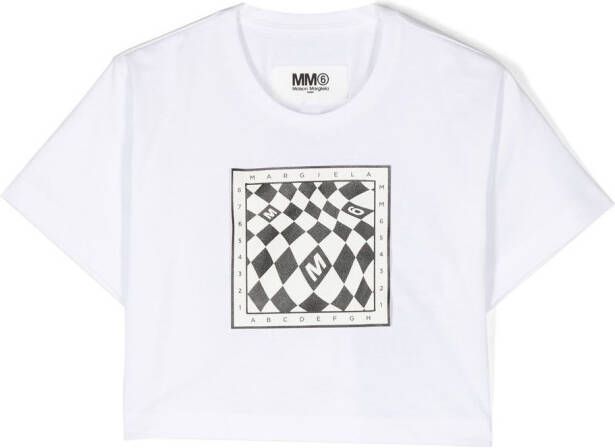 MM6 Maison Margiela Kids T-shirt met grafische print Wit