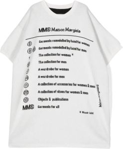 MM6 Maison Margiela Kids Intarsia jurk Wit