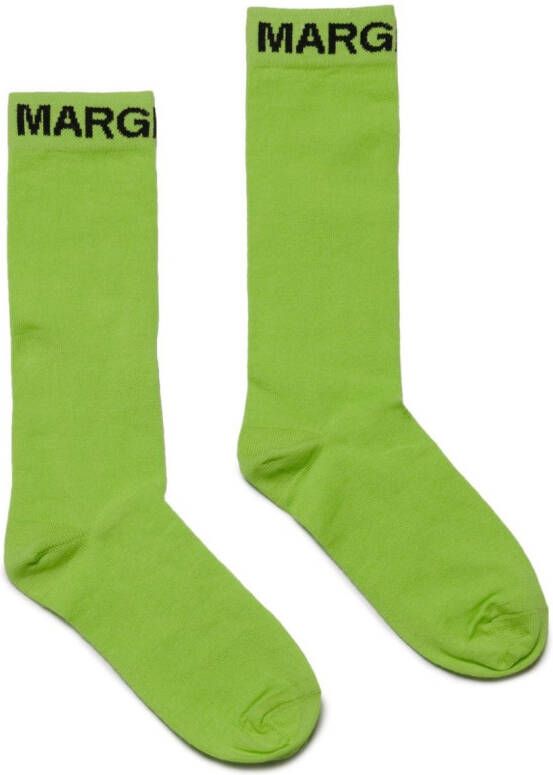 MM6 Maison Margiela Kids Intarsia sokken Groen