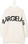 MM6 Maison Margiela Kids Intarsia sweaterjurk Beige - Thumbnail 1