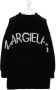 MM6 Maison Margiela Kids Intarsia sweaterjurk Zwart - Thumbnail 1