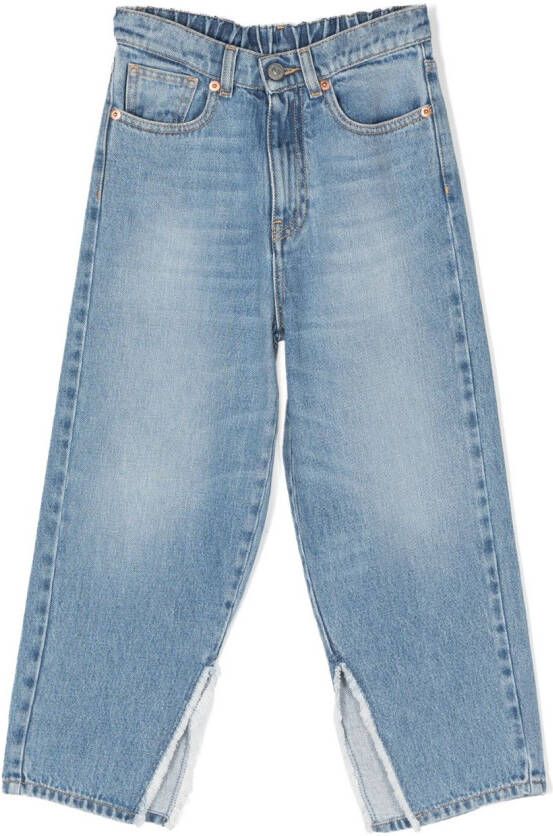 MM6 Maison Margiela Kids Jeans met wijde pijpen Blauw