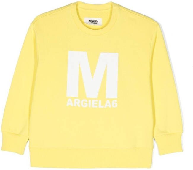 MM6 Maison Margiela Kids Sweater met grafische print Geel