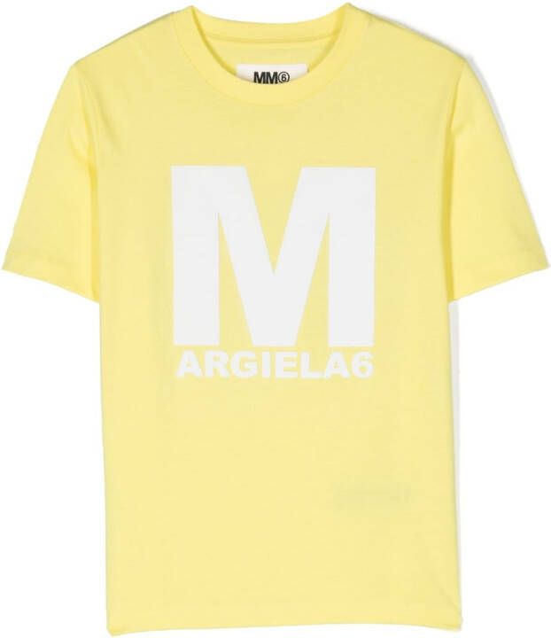MM6 Maison Margiela Kids T-shirt met logoprint Geel