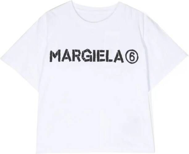 MM6 Maison Margiela Kids T-shirt met logoprint Wit