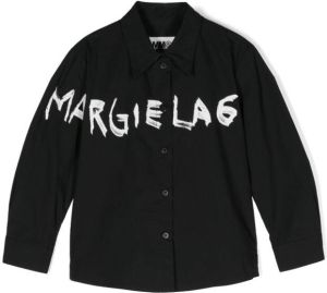 MM6 Maison Margiela Kids Shirt met logoprint Zwart