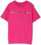 MM6 Maison Margiela Kids T-shirt met logoprint Roze - Thumbnail 1