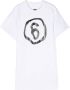 MM6 Maison Margiela Kids T-shirtjurk met logoprint Wit - Thumbnail 1