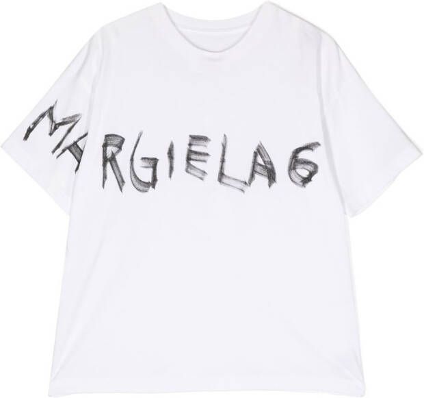 MM6 Maison Margiela Kids T-shirt met logo Wit