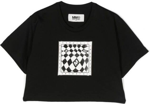 MM6 Maison Margiela Kids T-shirt met grafische print Zwart