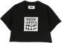 MM6 Maison Margiela Kids T-shirt met grafische print Zwart - Thumbnail 1