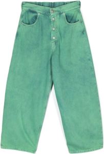 MM6 Maison Margiela Kids Jeans met wijde pijpen Groen