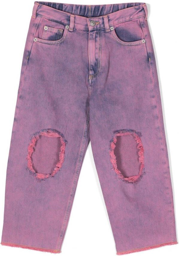 MM6 Maison Margiela Kids Straight jeans Roze