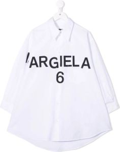 MM6 Maison Margiela Kids Shirt met logoprint Wit