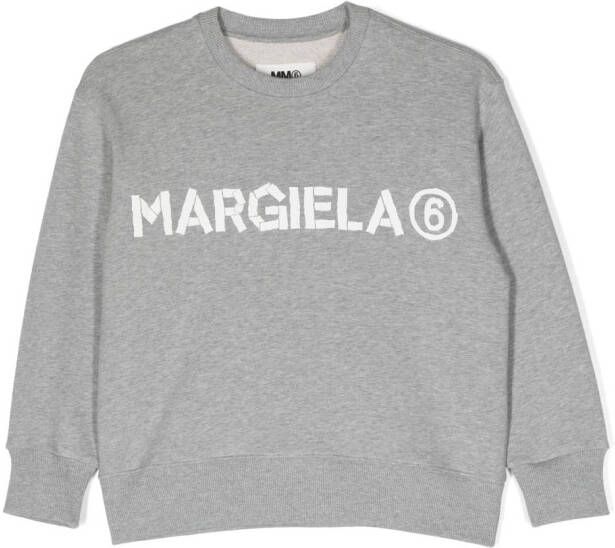 MM6 Maison Margiela Kids Sweater met logoprint Grijs