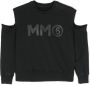 MM6 Maison Margiela Kids Sweater met streepdetail Zwart - Thumbnail 1
