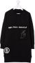 MM6 Maison Margiela Kids Sweaterjurk met logoband Zwart - Thumbnail 1