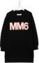 MM6 Maison Margiela Kids Sweaterjurk met logoprint Zwart - Thumbnail 1