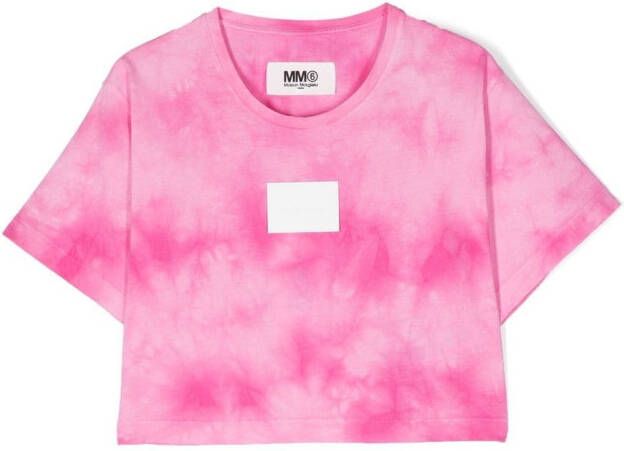 MM6 Maison Margiela Kids T-shirt met logopatch Roze