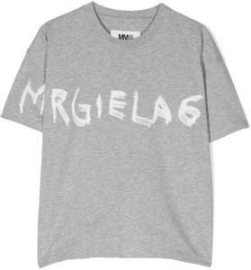 MM6 Maison Margiela Kids T-shirt met logoprint Grijs