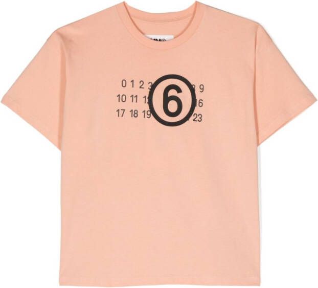 MM6 Maison Margiela Kids T-shirt met logoprint Oranje