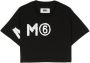 MM6 Maison Margiela Kids T-shirt met logoprint Zwart - Thumbnail 1