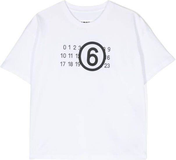 MM6 Maison Margiela Kids T-shirt met print Wit