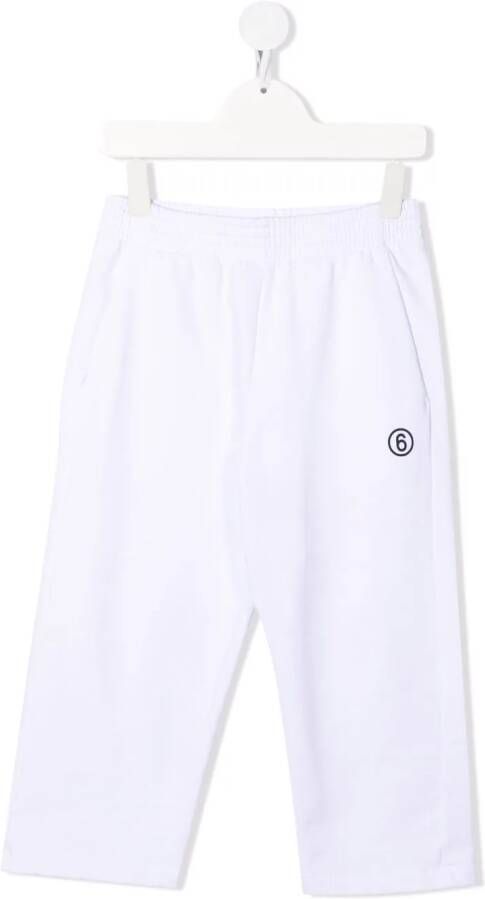MM6 Maison Margiela Kids Trainingsbroek met logoprint Wit
