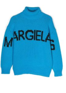 MM6 Maison Margiela Kids Trui met logo Blauw