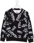 MM6 Maison Margiela Kids Trui met logoprint Zwart - Thumbnail 1